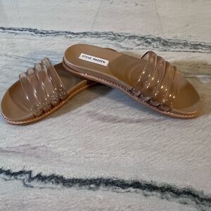 Steve Madden Brown Slide Sandals